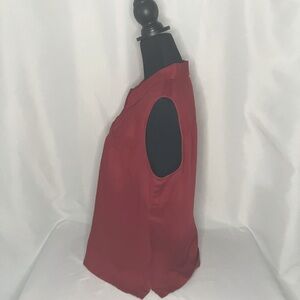 Women's LIZ CLAYBORNE RED %100  IRISH  LINEN shirt size L